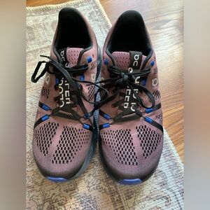 On Running Shoes Athletic Womens Cloudrunner Size 10 Purple Black Sneakers